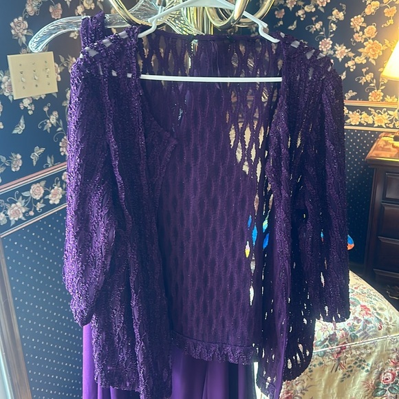 ALEX EVENINGWEAR DRESS & JACKET size 16W Mother of the Bride - Picture 6 of 9